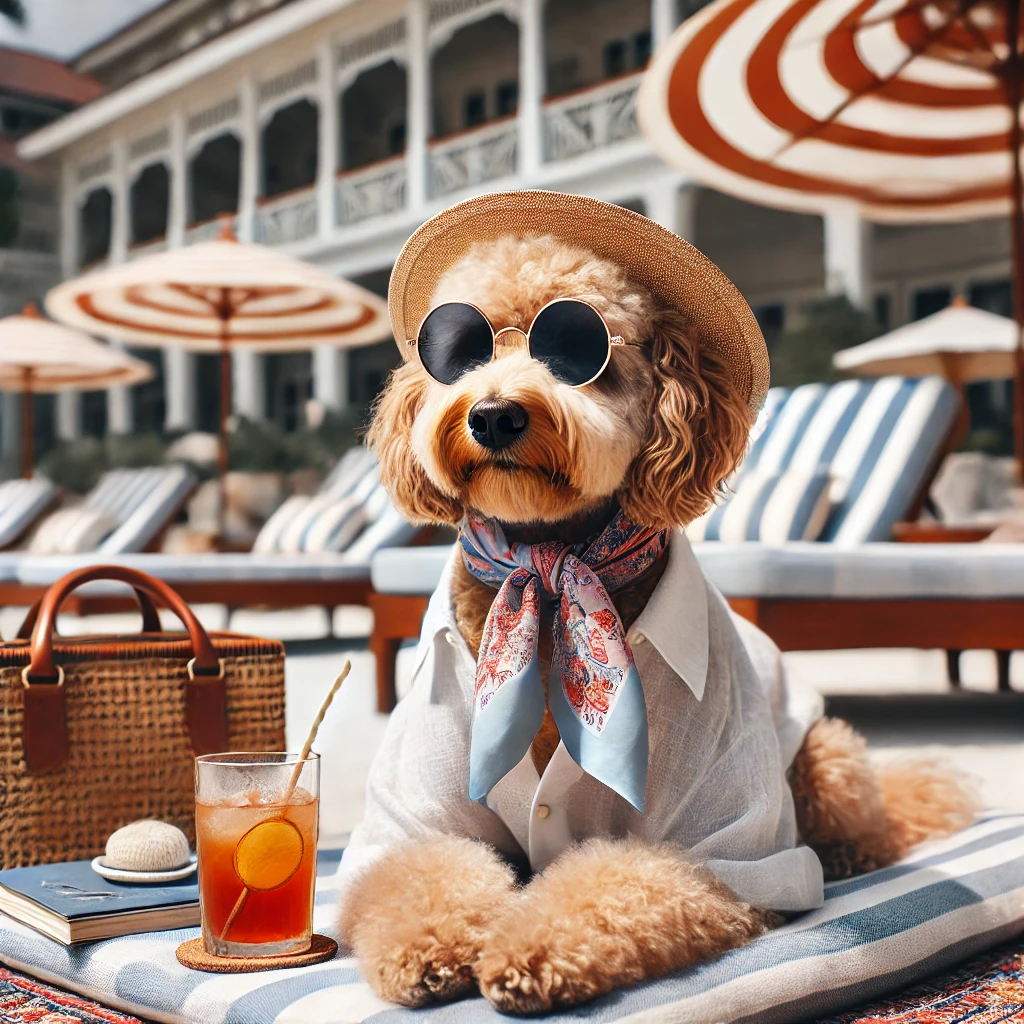 doodle rust uit op strandbed